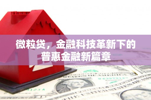 安溪微粒贷，金融科技革新下的普惠金融新篇章