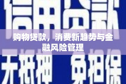 安溪购物贷款，消费新趋势与金融风险管理