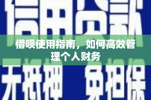 安溪借呗使用指南，如何高效管理个人财务