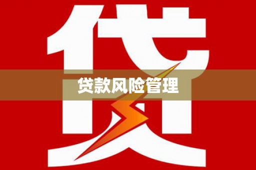 安溪贷款风险管理