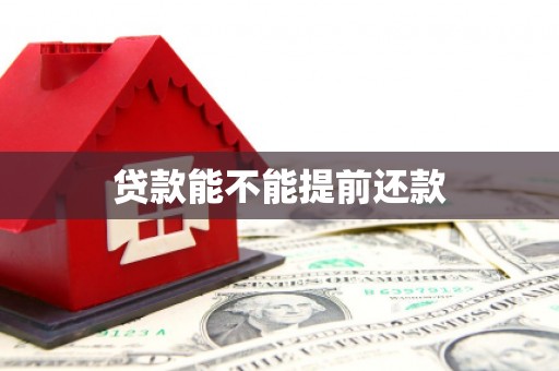 安溪贷款能不能提前还款