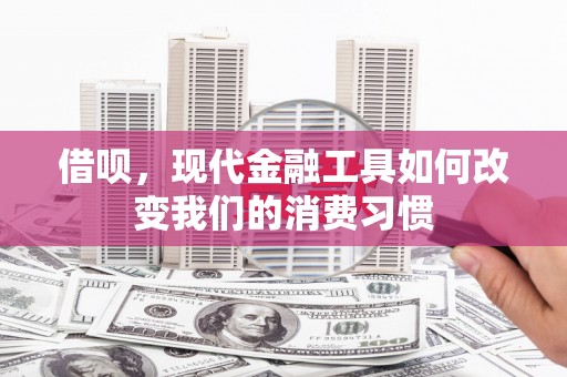 安溪借呗，现代金融工具如何改变我们的消费习惯