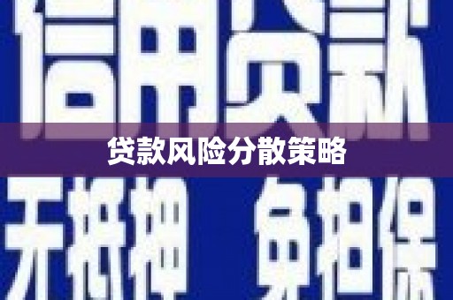 安溪贷款风险分散策略