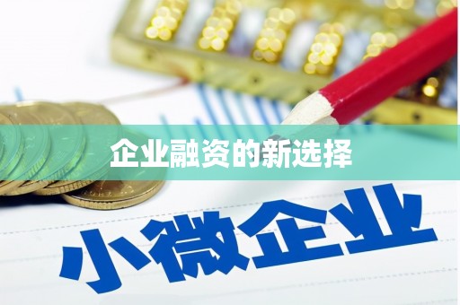 安溪企业融资的新选择