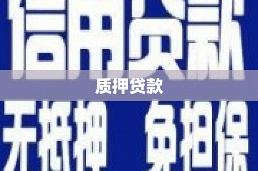 安溪质押贷款