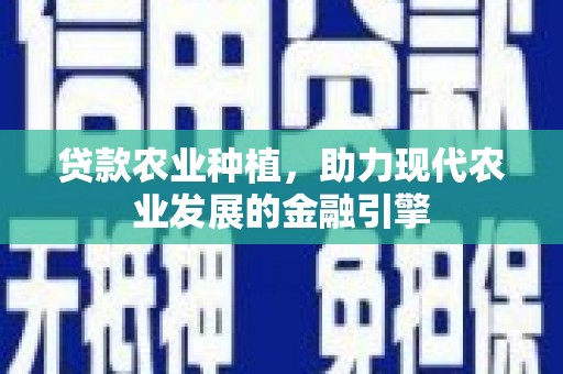 安溪贷款农业种植，助力现代农业发展的金融引擎