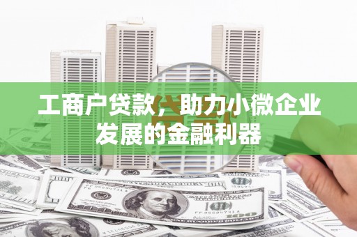 安溪工商户贷款，助力小微企业发展的金融利器