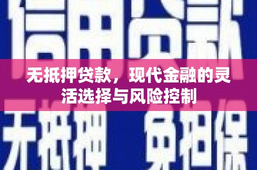 安溪无抵押贷款，现代金融的灵活选择与风险控制