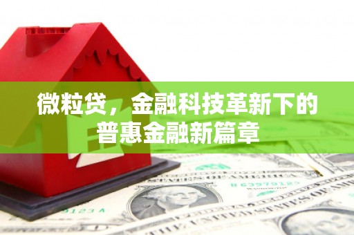 安溪微粒贷，金融科技革新下的普惠金融新篇章