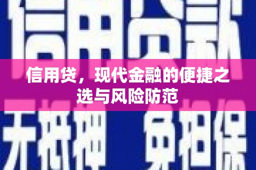 安溪信用贷，现代金融的便捷之选与风险防范