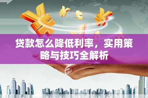 安溪贷款怎么降低利率，实用策略与技巧全解析