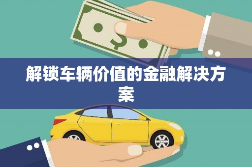 安溪解锁车辆价值的金融解决方案