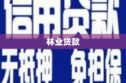 安溪林业贷款