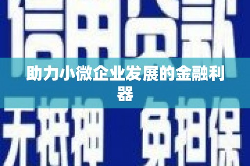安溪助力小微企业发展的金融利器
