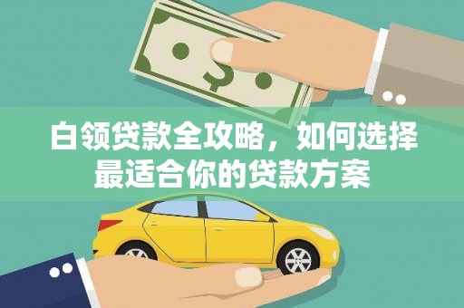 安溪白领贷款全攻略，如何选择最适合你的贷款方案